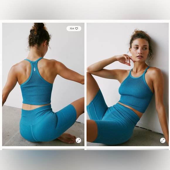 FP Movement by Free People Tops - NWT Free People Happiness Runs Lurex Tank in Off Tropic Lurex - M/L